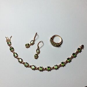 Technibond Green Bracelet Jewelry Set